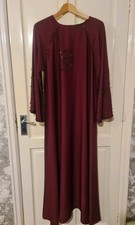 Women's Burgundy Red Abaya