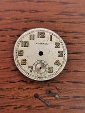 Tavannes Military Watch Dial + Hands, 26.46mm Dial, 150 / 100 Hands #P62