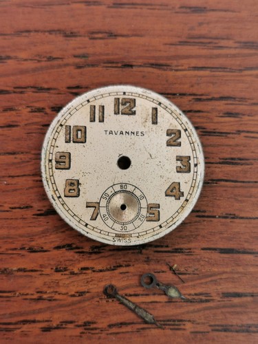 Tavannes military watch dial - watch,