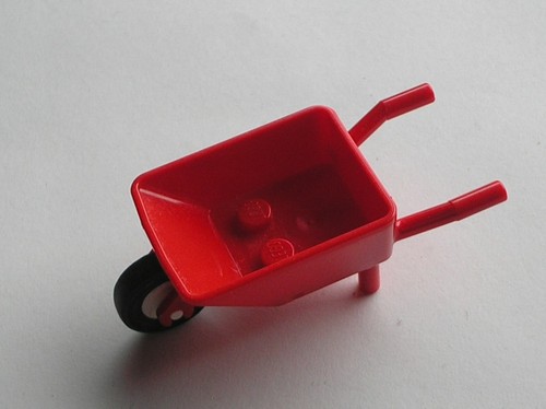 Lego red utensil wheelbarrow - red,