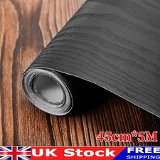 5M Black Wood Grain Wallpaper