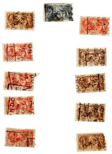1913 seahorses high values - gb,