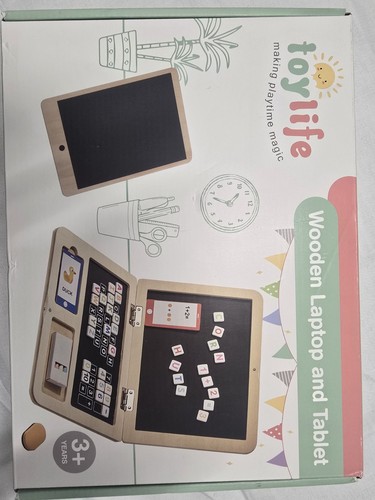 Wooden laptop and tablet kids - laptop,