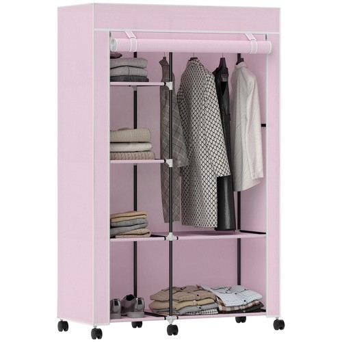 Homcom fabric wardrobe - wardrobe, w/