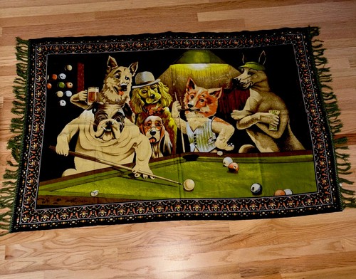 Dogs playing pool - playing,