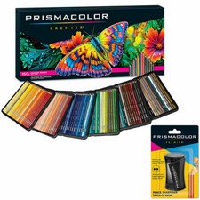 Sanford Prismacolor Premier Colored Pencils, Soft Core, 150 Pack + Pencil Sharpener