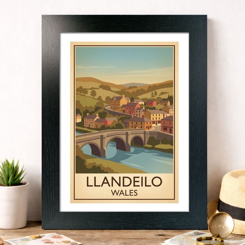 Llandeilo wales travel - travel, poster