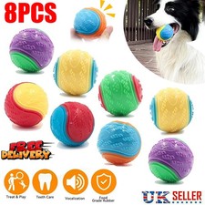 Scooby-Doo Durable Squeaky set of 8 Dog Balls for teeth Cleaning Interactive