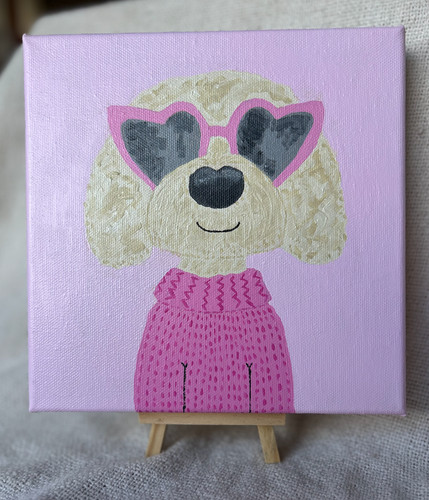 Perfect pink original art - in,