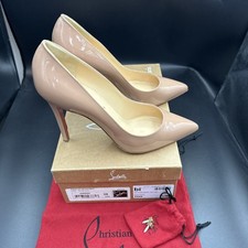 Christian Louboutin Pigalle 100 Nude Patent  Court Heels Shoes Size Uk 4 Eu 37