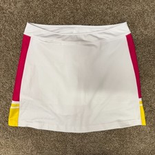 Slazenger Fearless Liga Tennis Golf Athletic Skort Women Medium White Colorblock