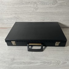 Large Black Faux Leather