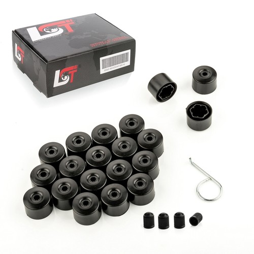 20x wheel nut caps - wheel, black