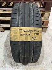 225/40/19 Continental Sport  Contact 93y  5.14mm Tread PART WORN TYRE  DOT 09/22