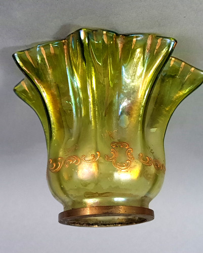 Antique small iridescent glass