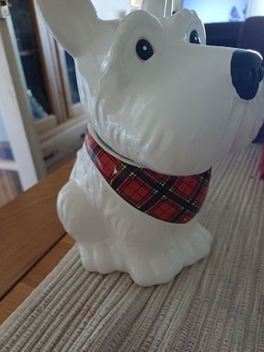 White scottish terrier ceramic - scottish,