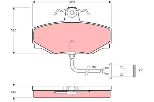 Brake pads gdb412 trw - brake,