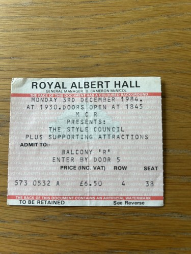 The style council used - style, ticket