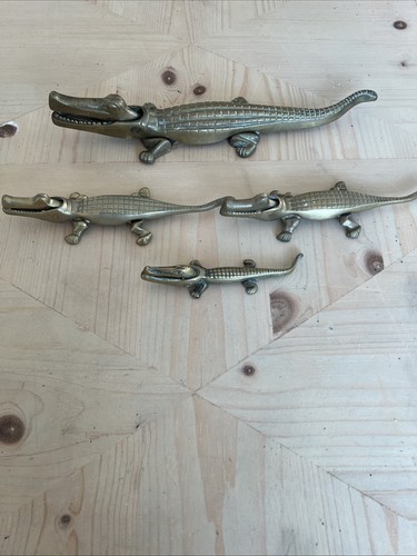 Set solid brass crocodile - solid,