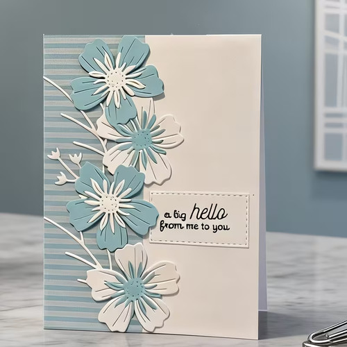 Flower with foliage - with,
