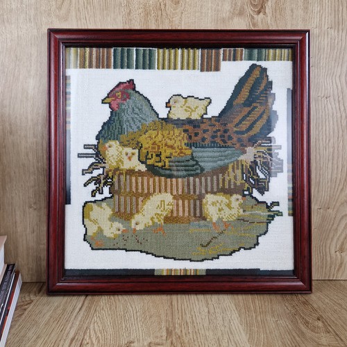 Finished framed needlepoint - framed,