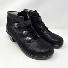 Alegria Black Heidi Ankle Bob Weave Boots Shoes Steampunk Costume Witchy Sz 39 8