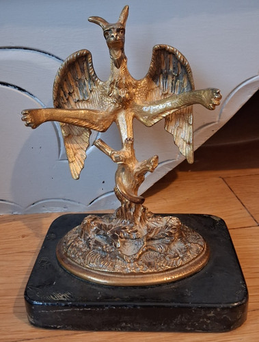 Gilded bronze sculpture - bronze,