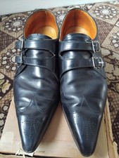 Mens Size 8.5 1950s/60s Vintage Black Winkle Picker Shoes.