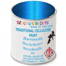 Cellulose Tin Paint For Renault Bleu De Monaco Nacre Rnc Traditional Spray Chip