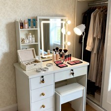 Vanity Makeup Table Set with