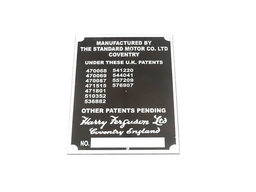 Data plate fits - data, to