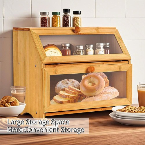 Tier bamboo bread bin loaf - bin,