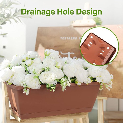 Plastic trough plant pot - 5x,
