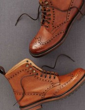 New Handmade Men Brogue Style