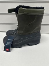 Cotton traders green and black rain boots, fur lined, size 9, BNWT, CG C80