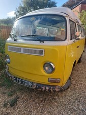 VW Volkswagon T2 Bay Camper Van 1973. Runs well with Pop Top Roof and awning
