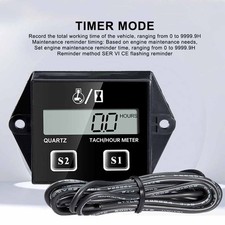 Tachometer Tiny Tach/Hour Meter for 2 Stroke & 4 Stroke Small Engine motorcycle