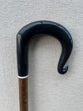 Buffalo Horn Shepherds Crook Full Turn Hazel Walking Stick No.7