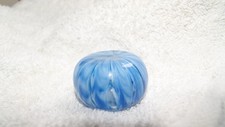 Blue stripped glass ornament