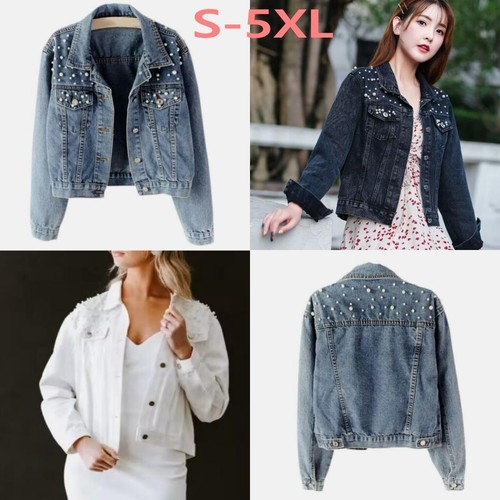 Women pearl denim - women's, jacket