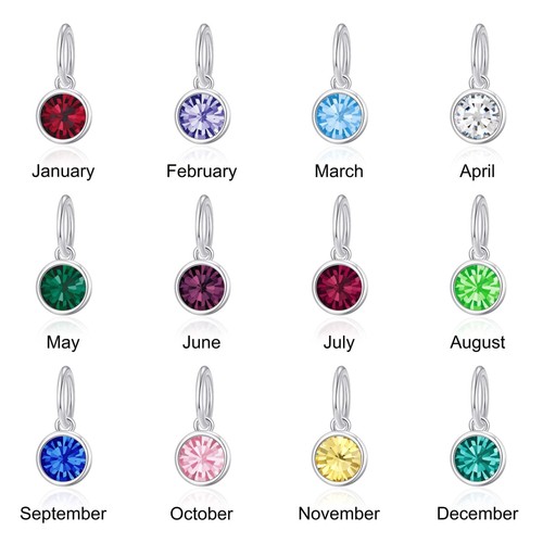 Sterling silver birthstone - silver,
