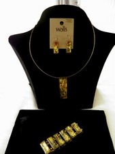 WALLIS NECKLACE EARRING AND BRACELET SET COSTUME JEWELLERY