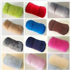 Micro Coral Plain Fleece Blanket Soft Luxury Warm Home Sofa Bed Throw 100*150