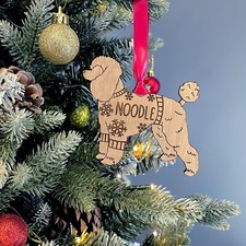 Personalised Poodle Dog Bauble