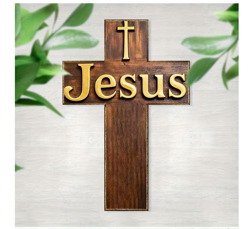 Wooden crucifix wall cross - crucifix,