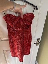 Ladies Red Sequin Dress, TTNC