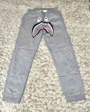 BAPE Mens Shark Joggers, grey