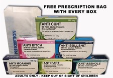 Novelty Pill Box + Bag - Secret Santa Rude Xmas/Birthday Gift - Very Realistic