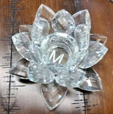 CRYSTAL FLOWER CANDLE HOLDER Julien Macdonald LOTUS TEA LITE candle Holder 