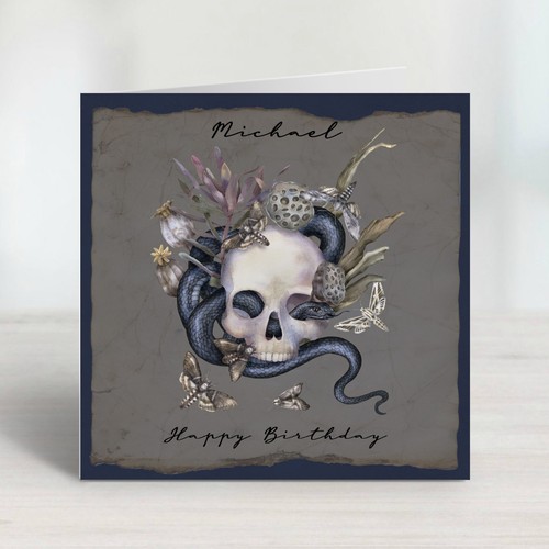 Personalised blue skull - personalised, &